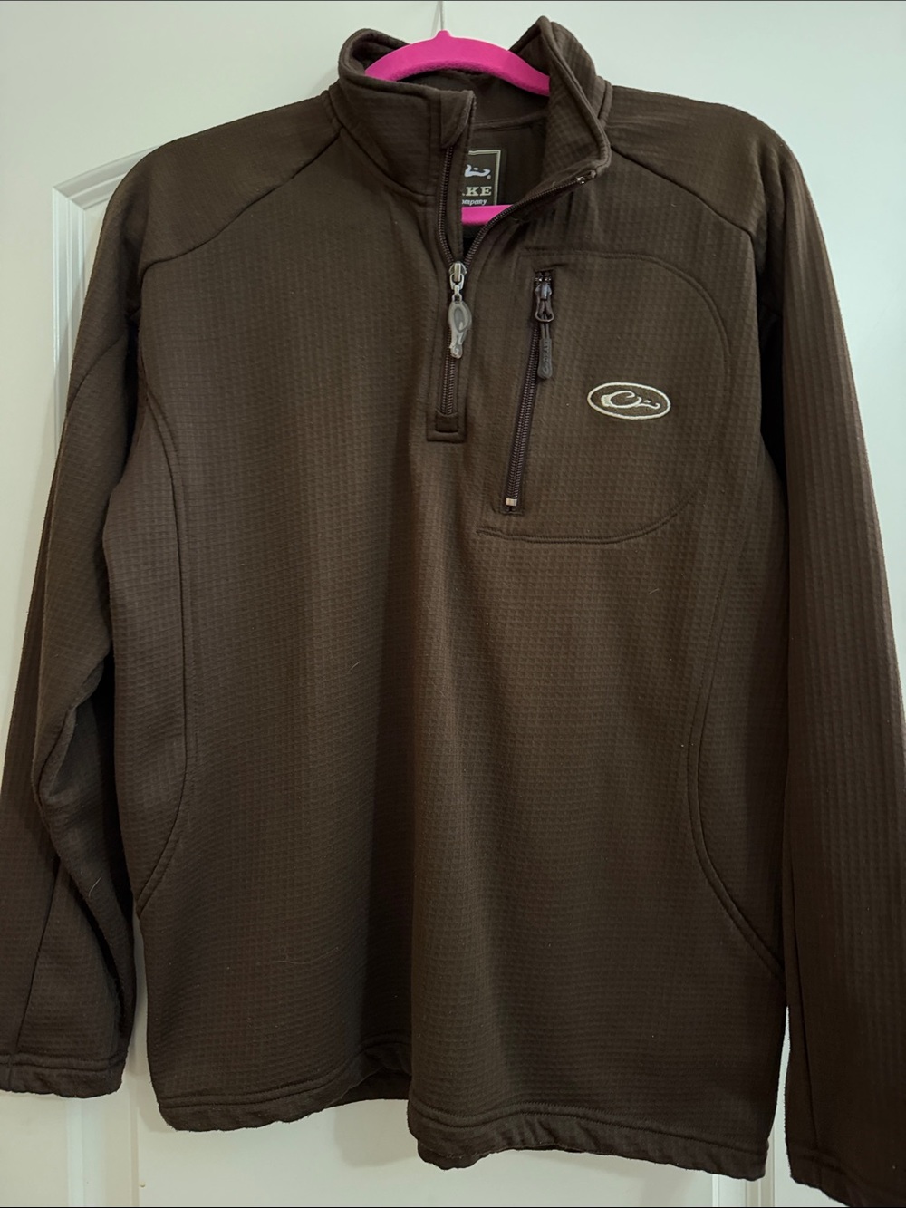 Drake Men’s Brown Half-Zip Pullover